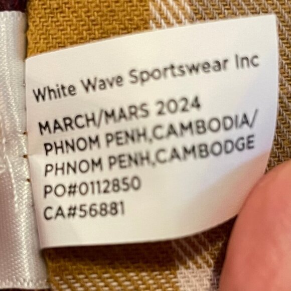 O'Neill Button Down LS 100% Cotton Check Shirt Burgundy Wht Tan Gold Sz S/M NWT - Picture 10 of 12